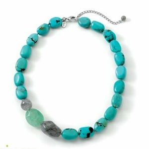 Genuine Topaz Blue Grotto Lia Sophia Necklace